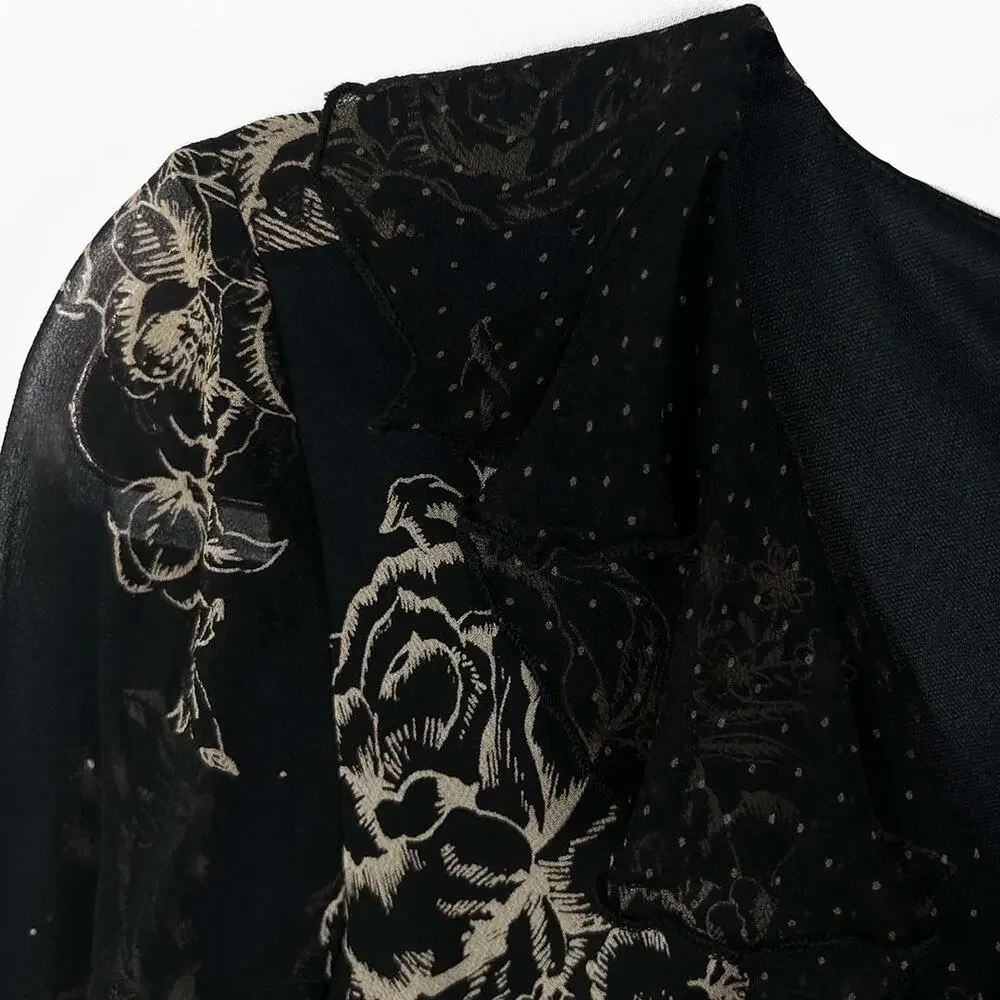 Jonathan Martin 100% Silk Floral Top Size Medium - Picture 4 of 11